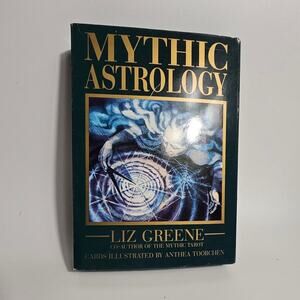 Vintage Mythic Astrology By Liz Greene Complete W/ Cards, Cloth, Notepad & Book